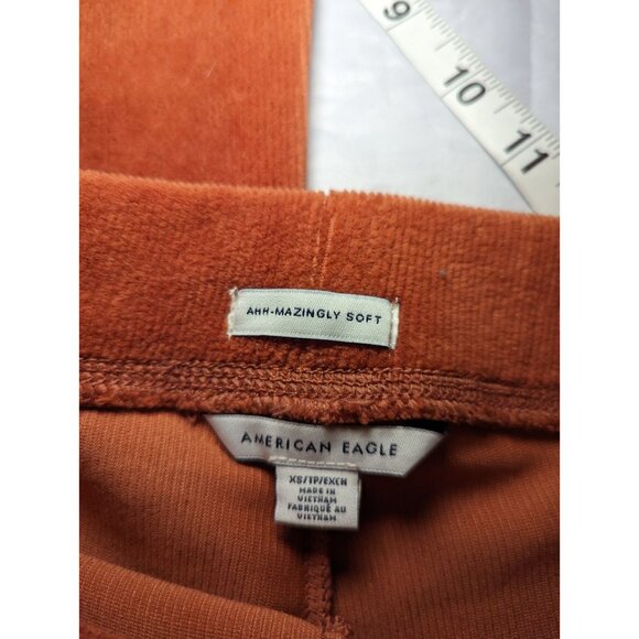 American Eagle Burnt Orange Women's Size XS Ahh-mazingly Soft Flare Bottoms - Picture 8 of 15